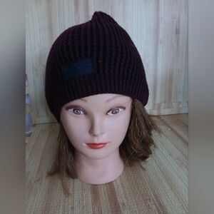 Two Blind Brothers Waffle Knit Cap Beanie stocking Hat Maroon Wool Blend One